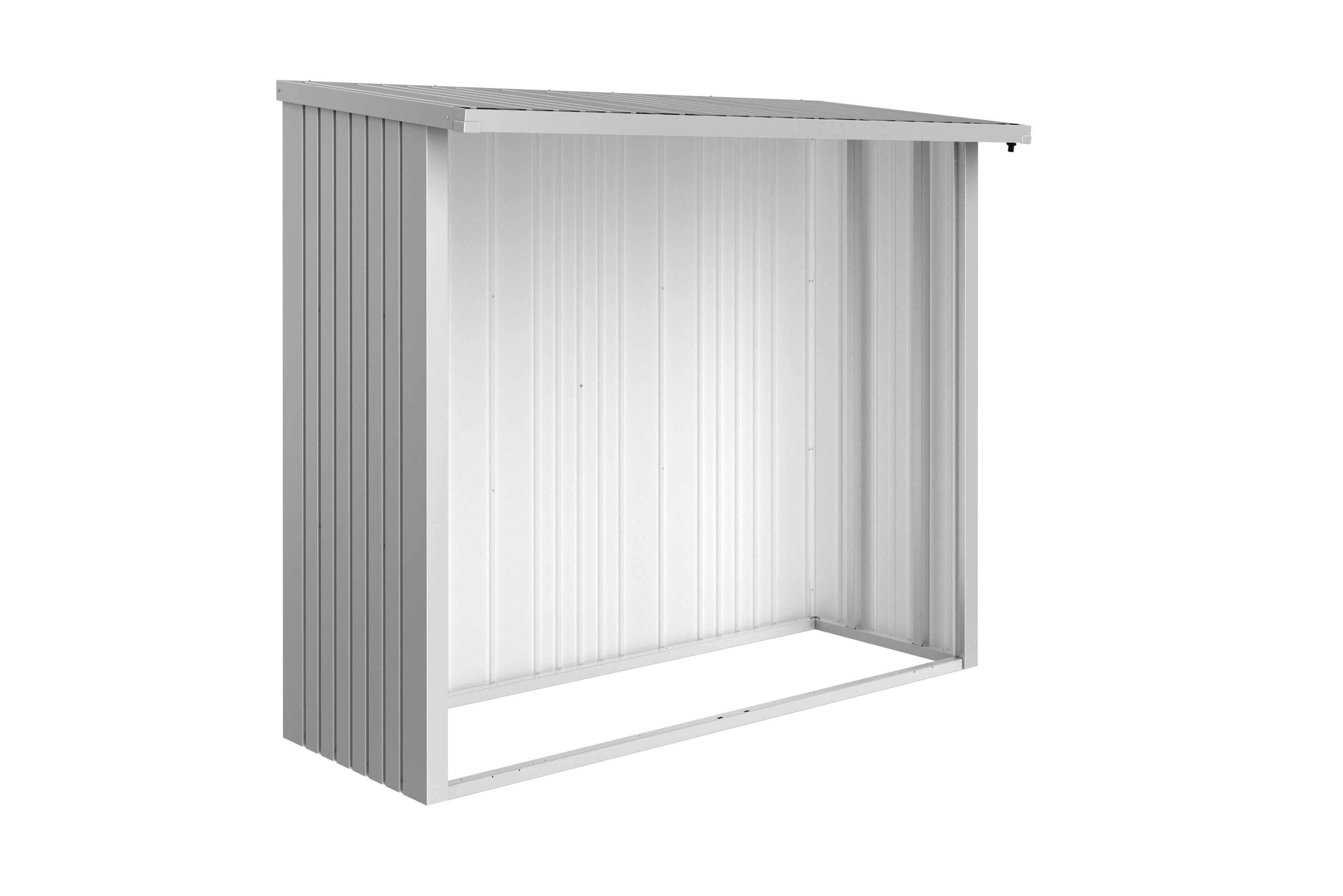 Biohort Rückwand für Brennholz Unterstand Woodstock 230 217,5 x 1,1 cm silber; metallic