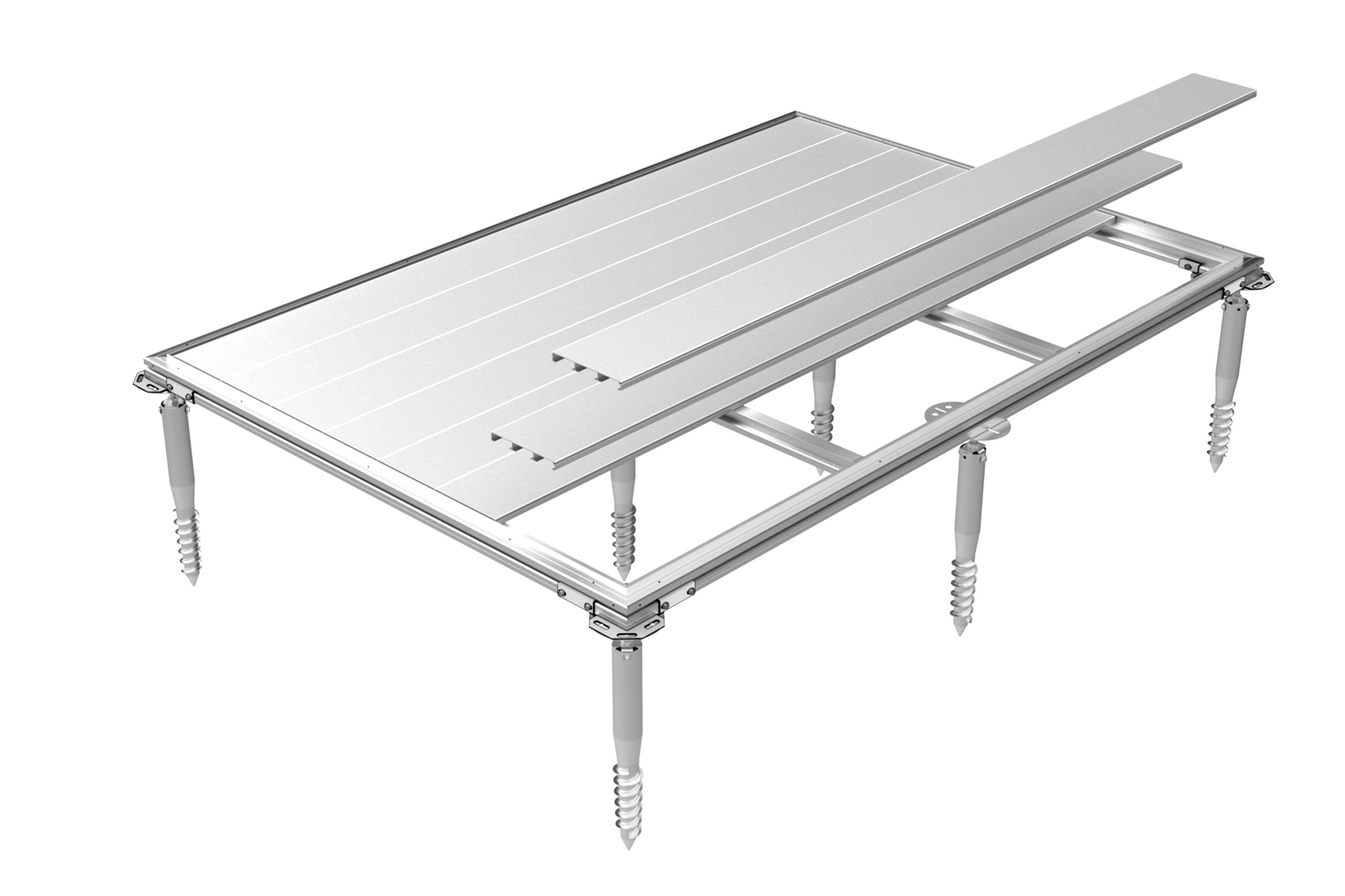 Biohort SmartBase Plus Schraubfundament SmartBase Plus HighLine 172 x 212 cm silber; metallic