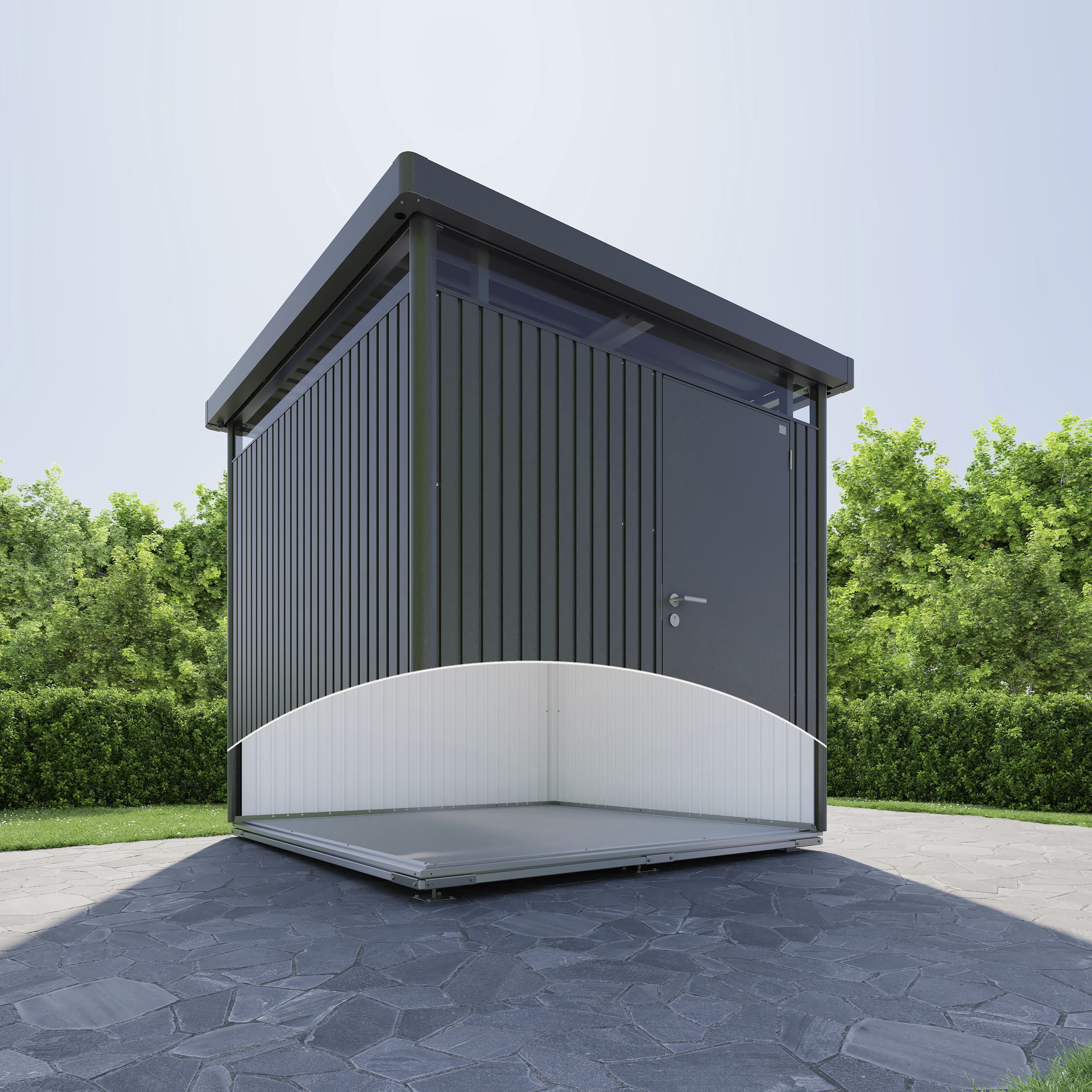 Biohort SmartBase Fundament Gerätehaus Europa und Geräteschrank SmartBase Europa 150 x 78 cm silber; metallic Bodenplatte