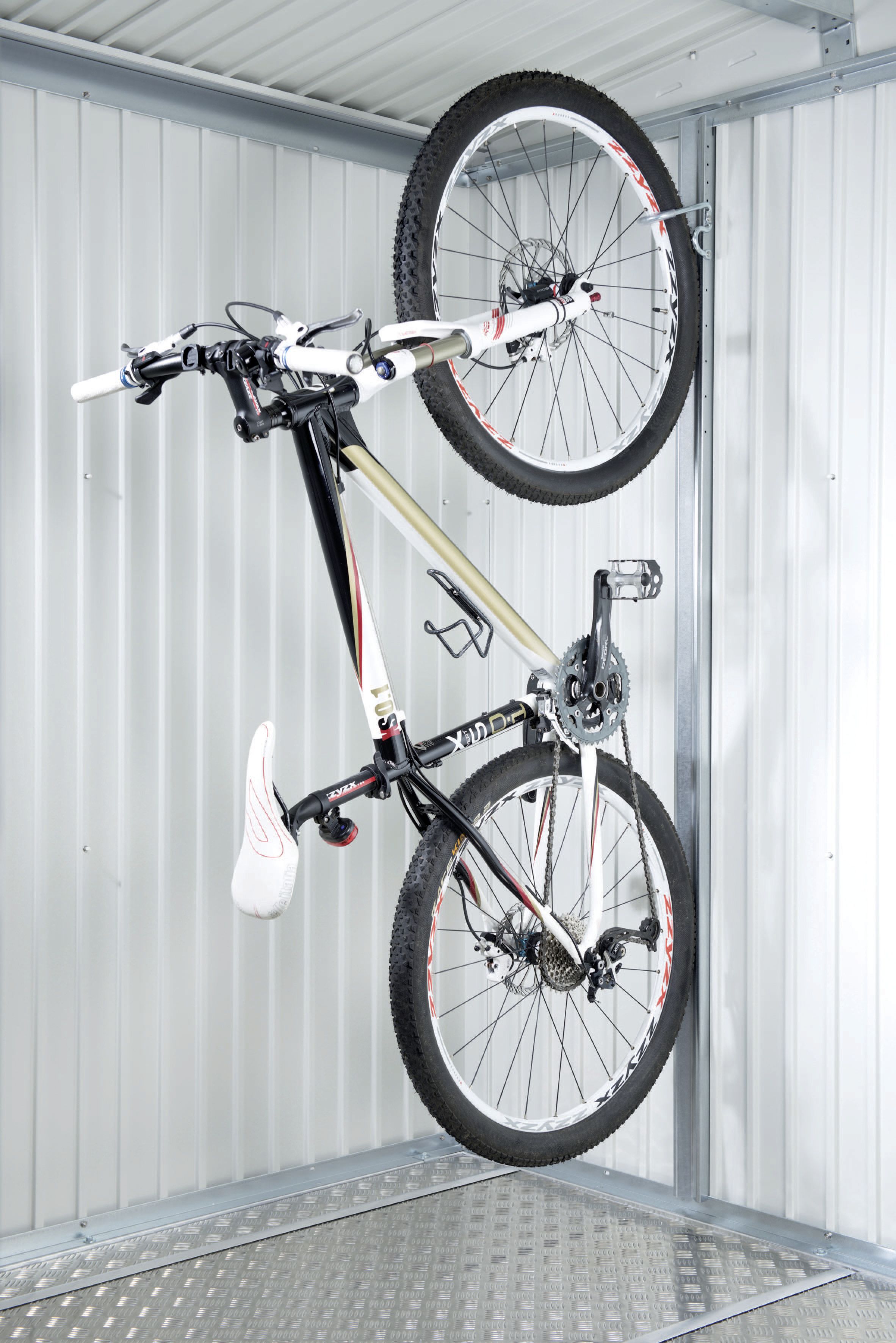 Biohort Fahrradhalter bikeMax 4 x 4 cm silber Fahrradständer Wand