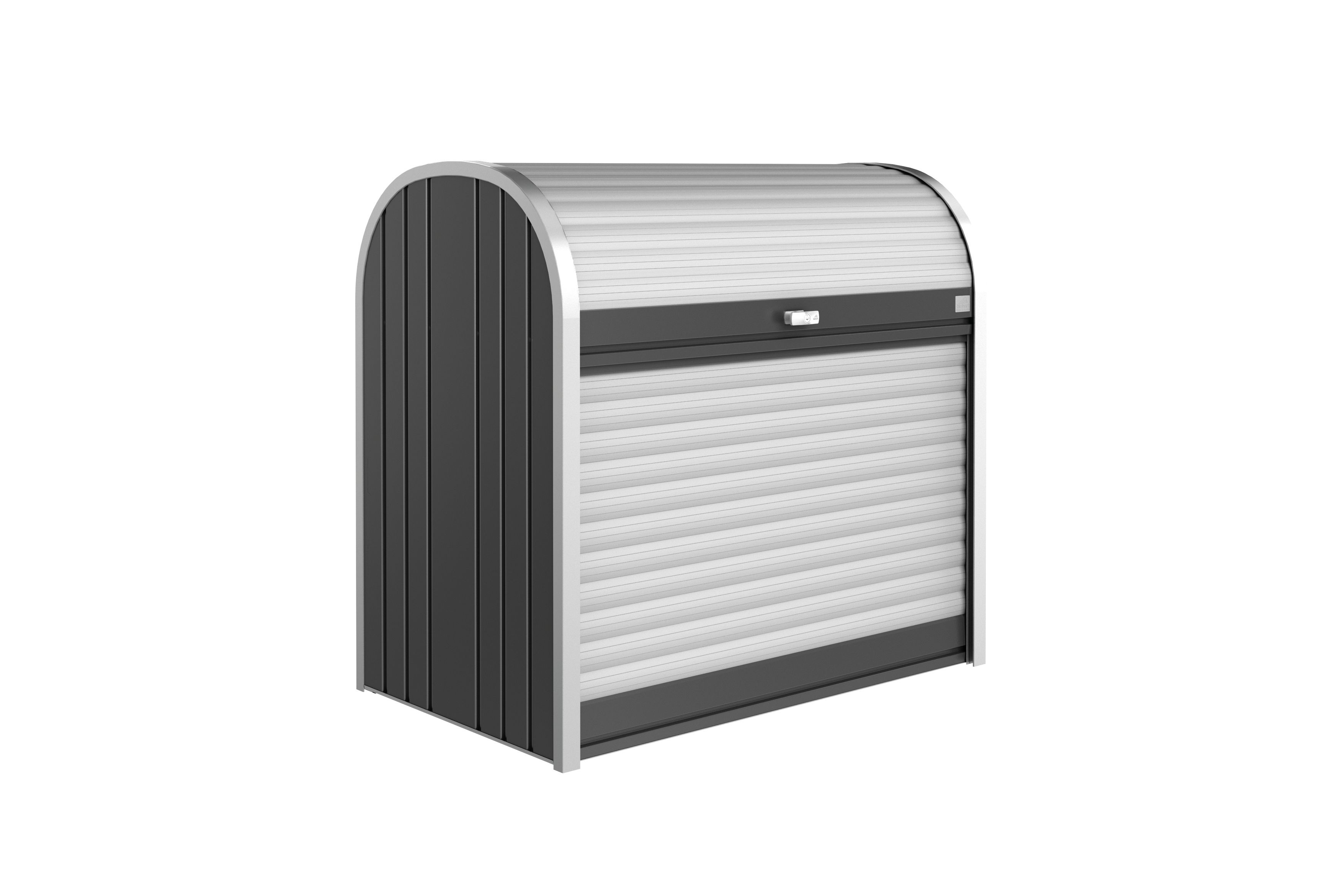 Biohort Gartenschrank 120 117 x 73 cm dunkelgrau-metallic zur Aufbewahrung