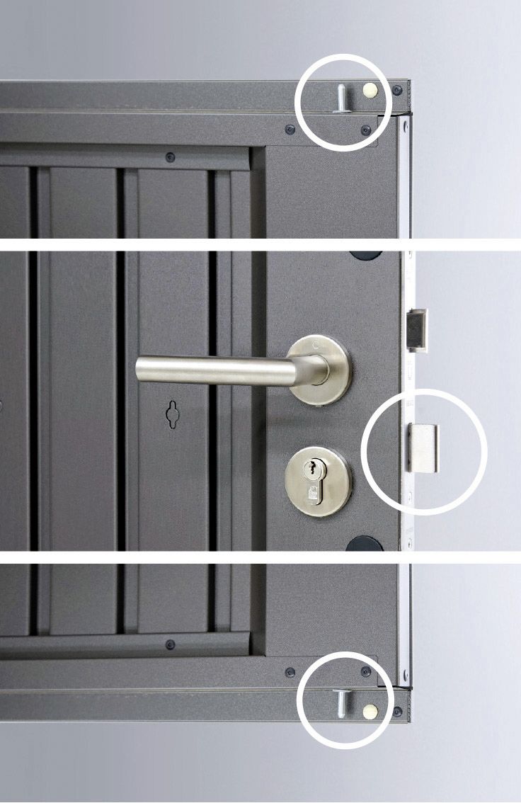 Biohort Gerätehaus HighLine H4 275 x 275 cm quarz-grau; metallic Doppeltür