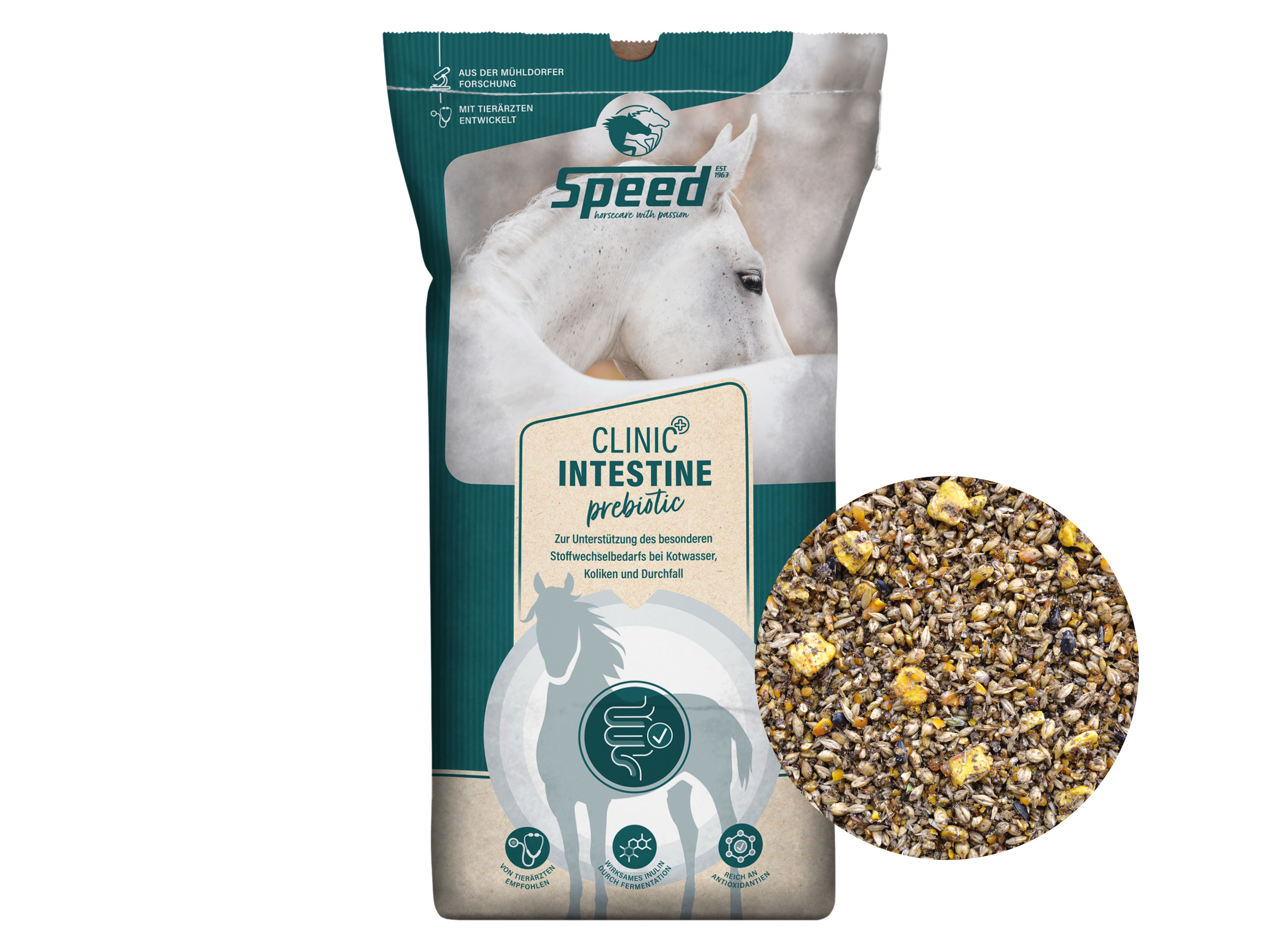 SPEED CLINIC INTESTINE prebiotic Müsli mit Wirkstoffen für die Verdauung von Pferden 20 kg Sack