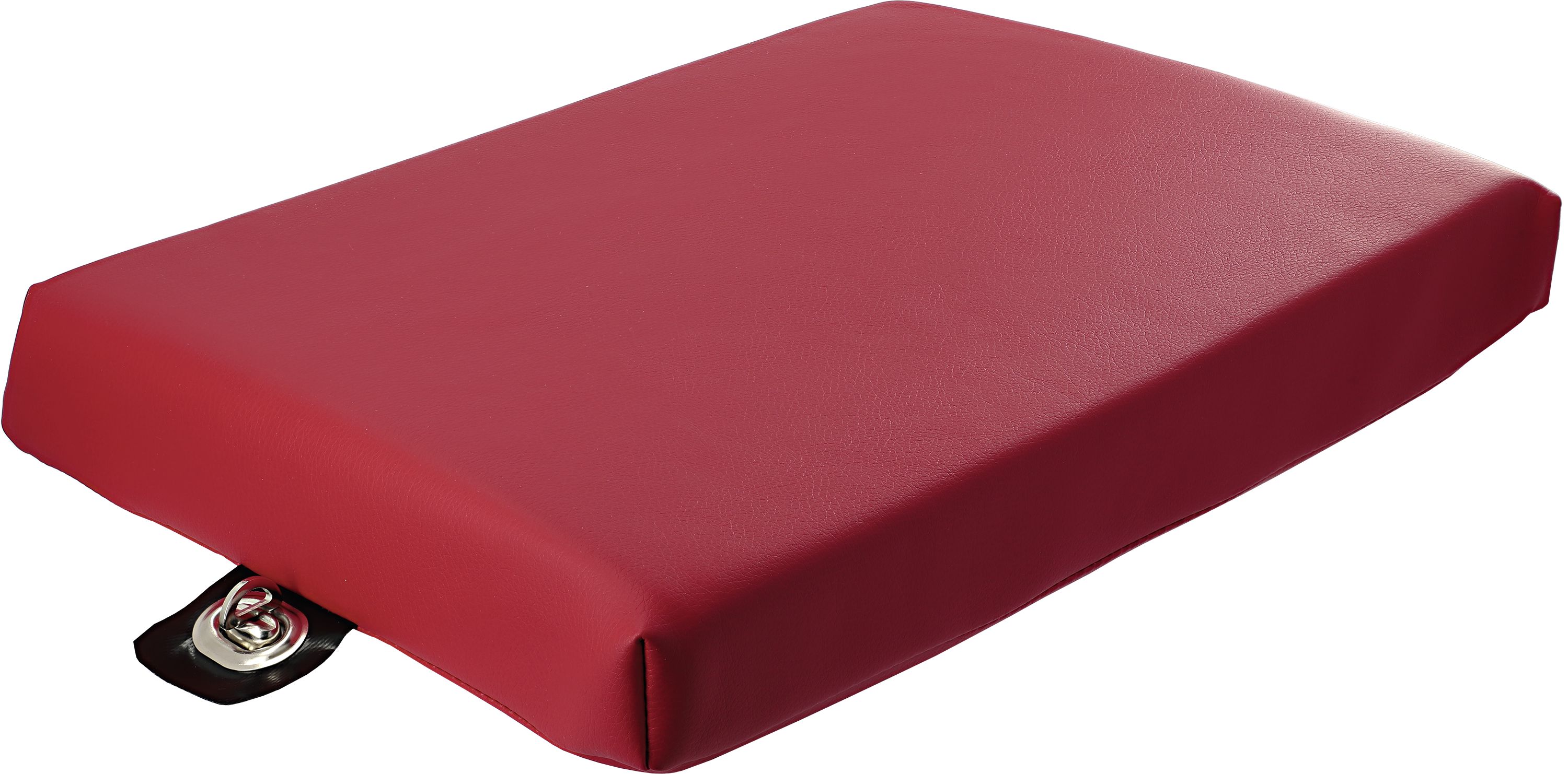 Sitzkissen rot, Kunstleder, 40 x 28 cm mit Drehverschlüssen