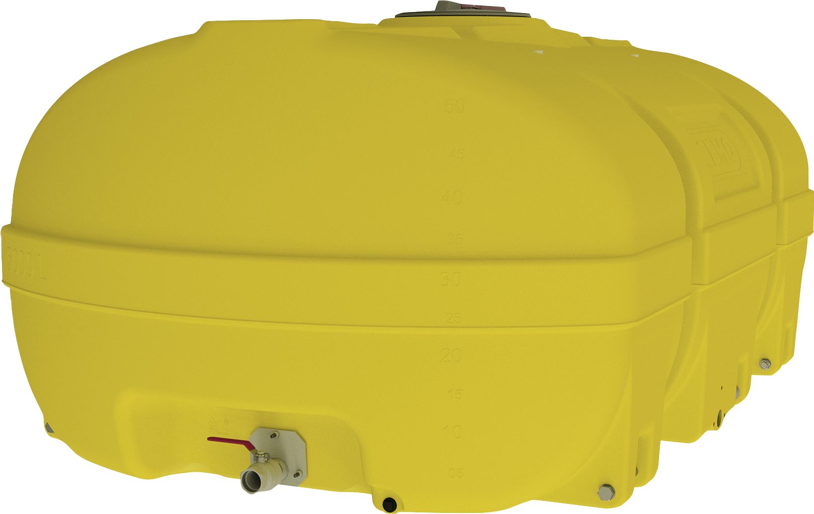 Cemo Wasserfass 5.000 l ohne Schwallwand, Klappdeckel mittig, PE, rechteckig, gelb (RAL 1023), 12067