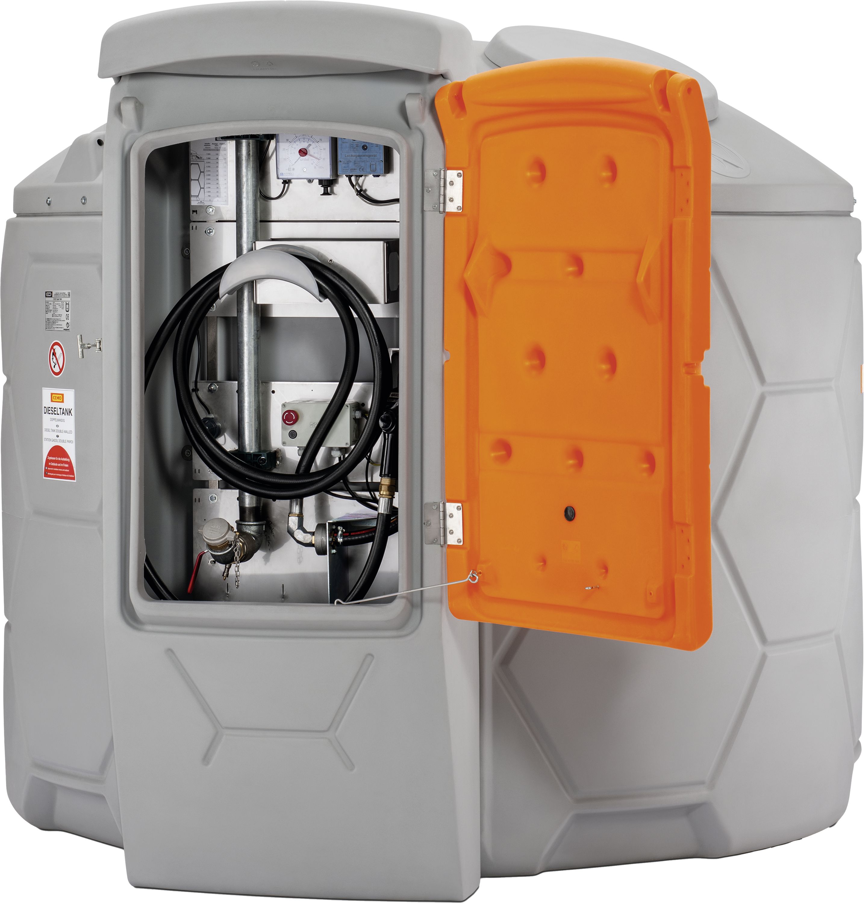 Cemo Tankanlage "Cube Outdoor fastfill Basic" 7.500 l, für Diesel, stationär, 230 V-Pumpe, 12005