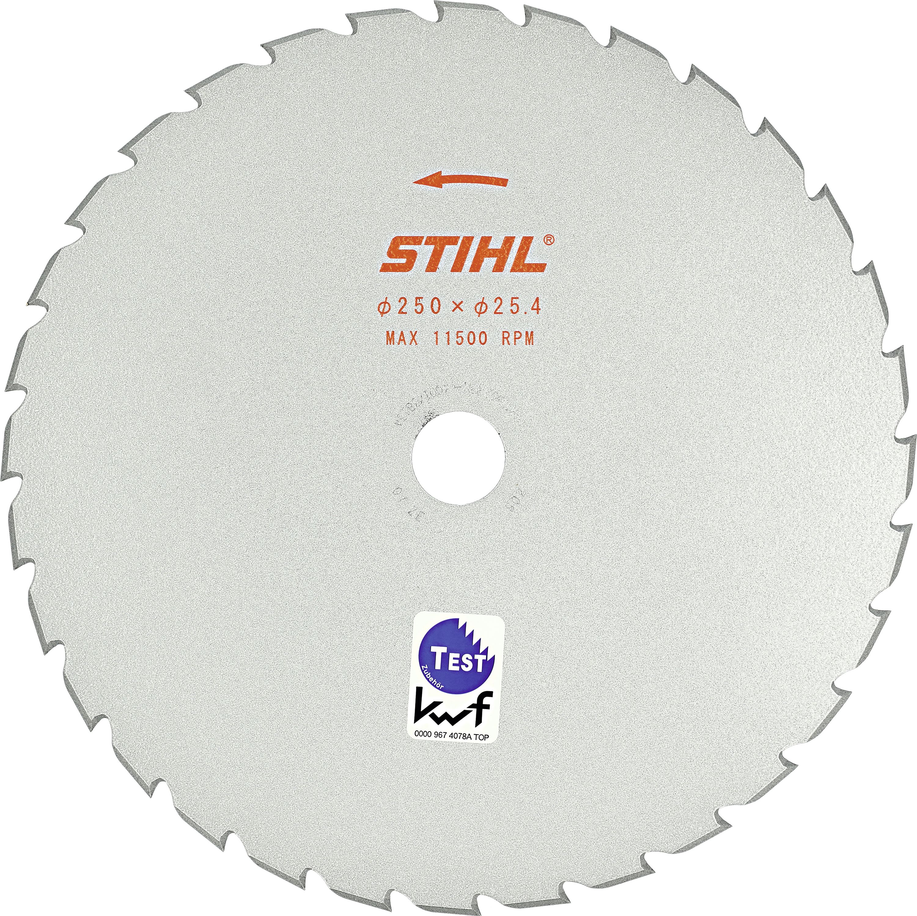 STIHL Grasschneideblatt 250 mm mit 32 Zähnen, für Motorsense FR 131 T, 410 C-E, FR 460 TC-EM, FS 89, 91, 94, 111, 131, 240, FSA 130, 135, 4001 713