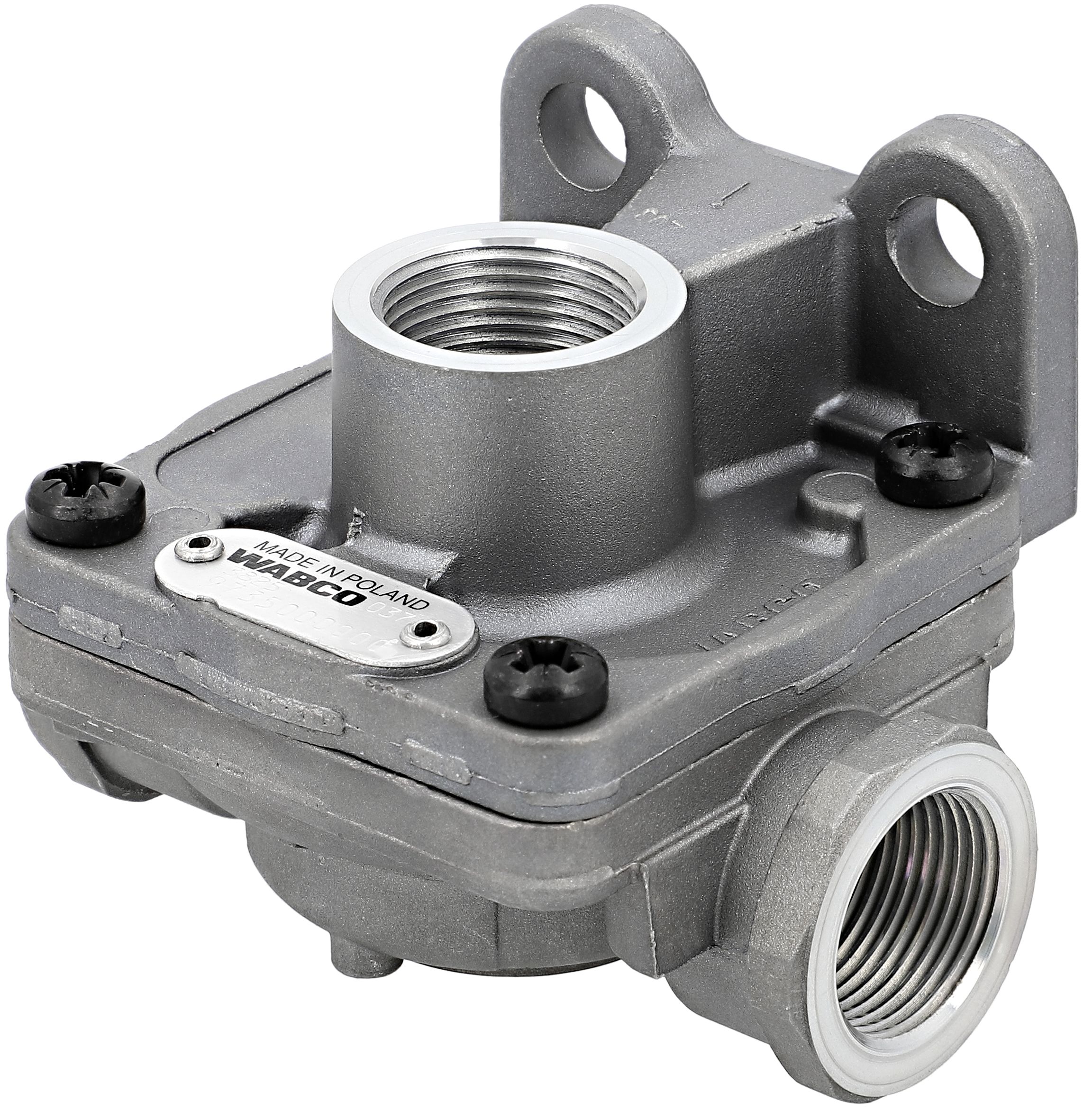 Wabco Schnellentlüftungsventil, Pneumatisch, mit ByPass, auch 2-Wegeventil, Betriebsdruck max. 12 bar, 973 500 000 0