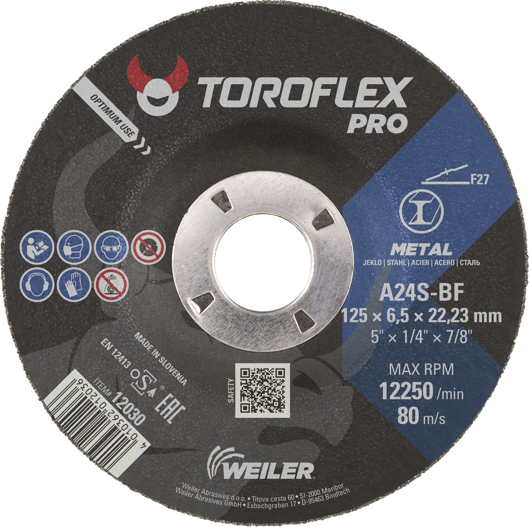 Toroflex Classic Schruppscheibe Universal A 24 S4 BF (hart) 125 mm x