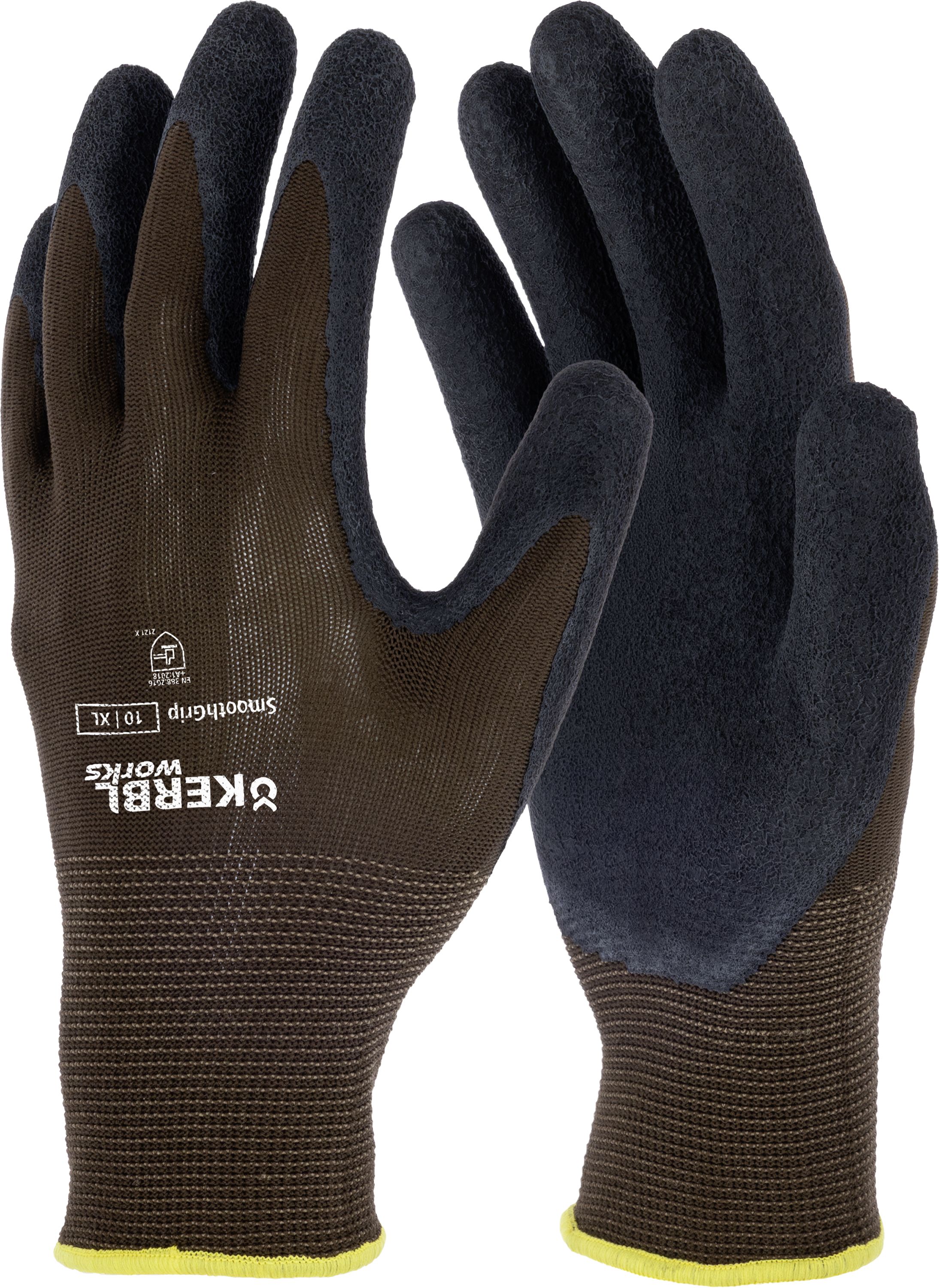 KERBL Handschuhe "SmoothGrip" Gr. 8, Polyester-Feinstrick, latexschaumbeschichtet, 298152