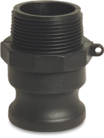 V-Teil 3" AG Kamlock Typ F, PP, 5,0 bar