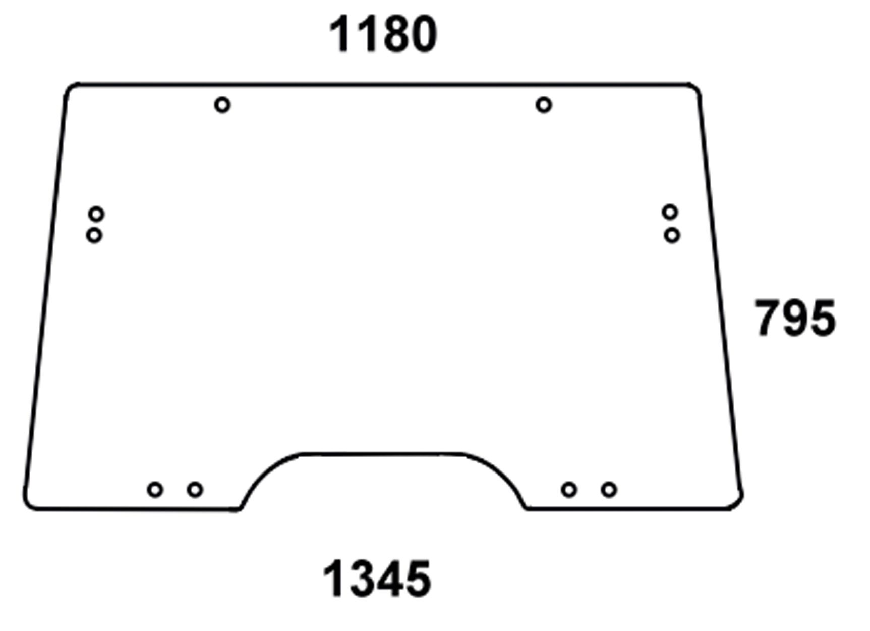 Frontscheibe klar, ausstellbar, für Traktor John Deere 6000, 6010, 6015, 6020, 6030, 7030