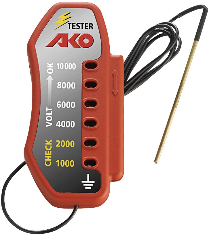 Ako Weidezaunprüfer "10 KV" 6-stufig Messbereich Zaunspannung 1.000 bis 10.000 V, 441221