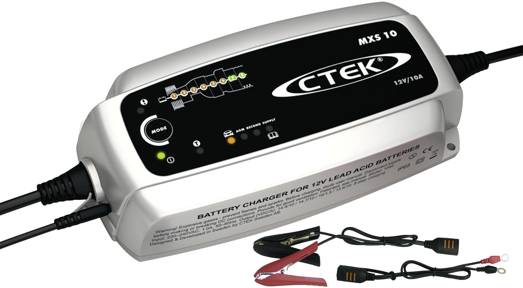 CTEK Batterieladegerät "MXS 10" max. 10 A, 8-stufig, Ladezustandsanzeige, MXS 10