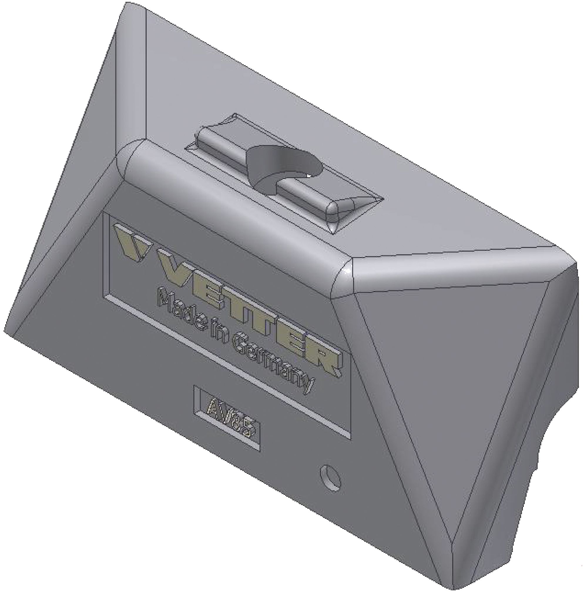 Vetter Gabelhaken "AV31" unten, Breite 90 mm, für Gabelzinken ISO 1+2