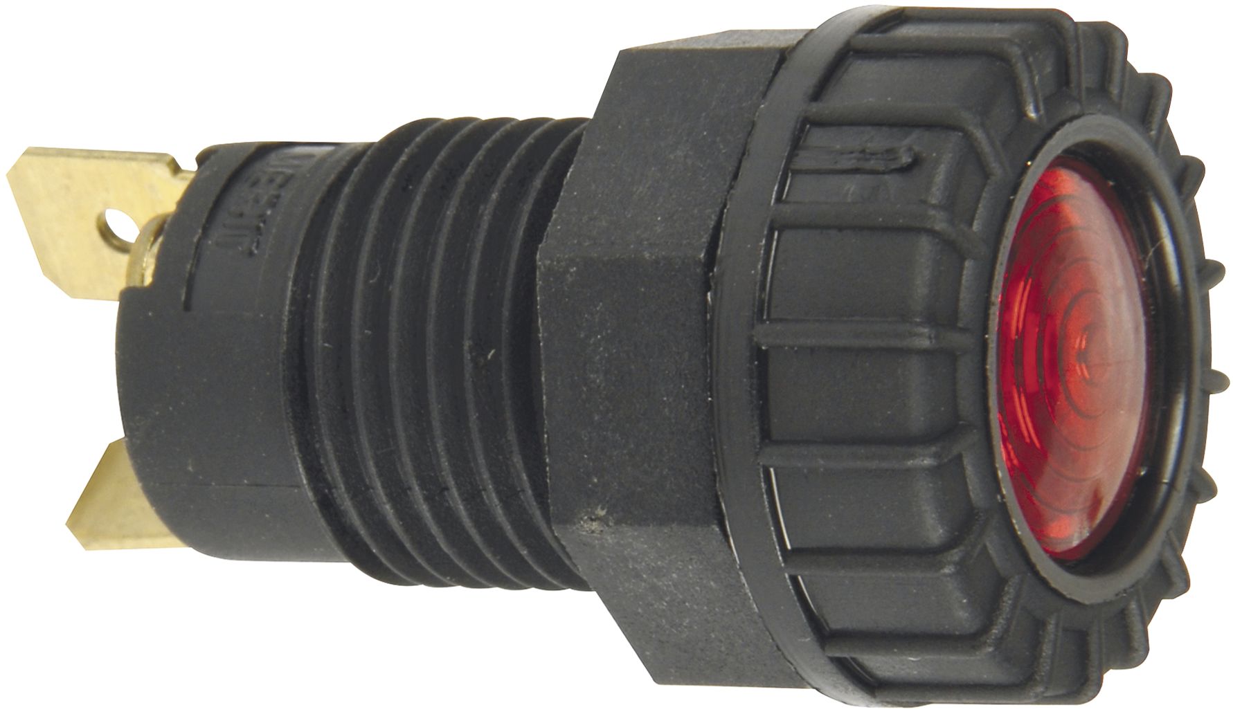 Herth + Buss Kontrollleuchte schwarz; rot, Flachsteckanschluss, 12 – 24 V, 85 781 161