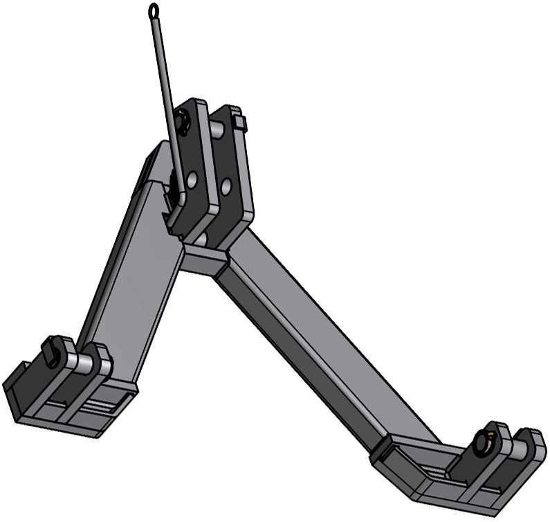Schneider Schlepperdreieck Kat. 3 verstärkte, schwere Ausführung, Handgriff einteilig