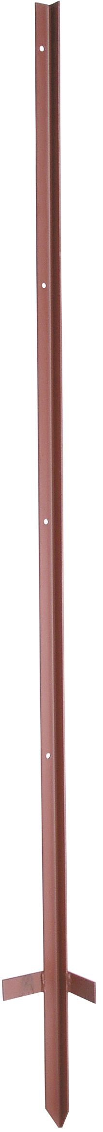 Patura Zaunpfahl 1,15 m Winkelstahl rot L-Profil, mit geschweißtem Trittfuß, 10 St., 107010