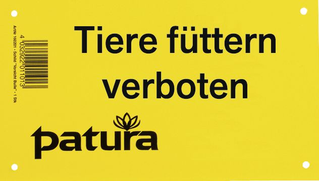 Patura Warnschild "Tiere füttern verboten", Kunststoff, 160101