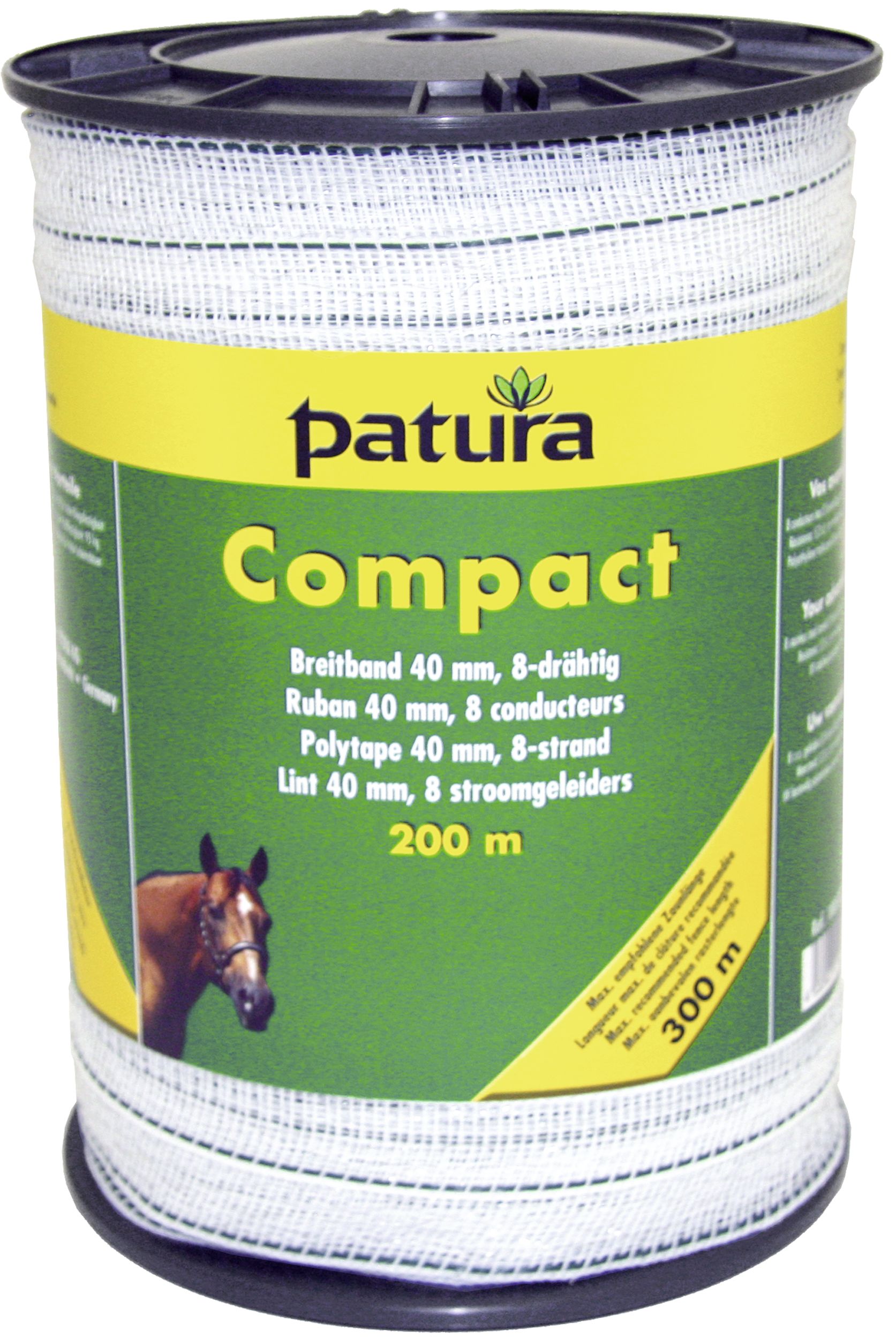 Patura Breitband "Compact" weiß; grün 40 mm/200 m, 188500