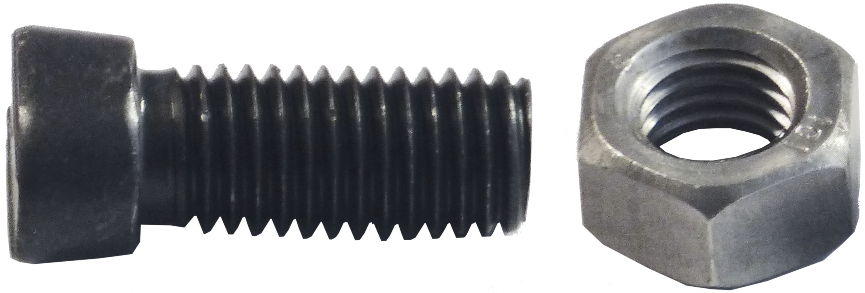 Scharschraube M 12 x 35 - 12.9, Konus, 2 flache Seiten, mit Mutter, für Rabe Streifenkörper, Vollkörper, Einlegestreichbleche