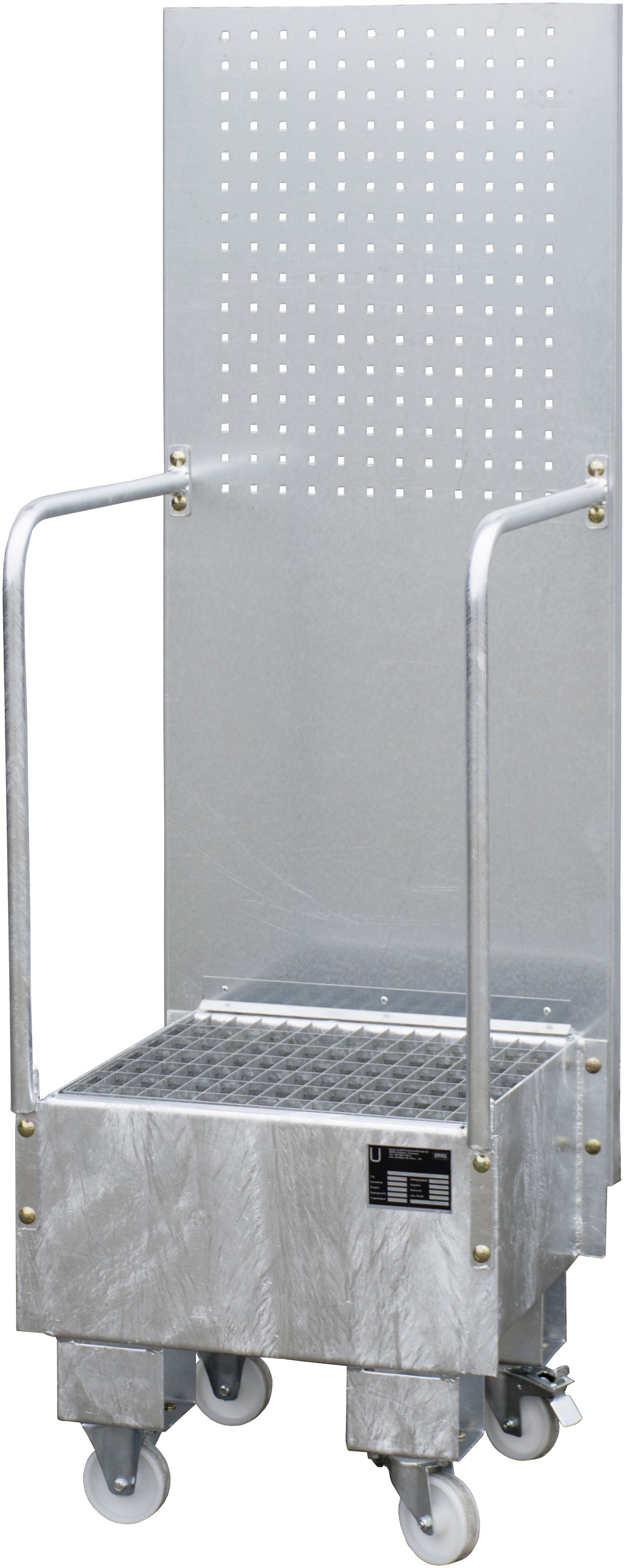 BAUER SÜDLOHN Auffangwanne "LPW-60-1", für 1 x 60 l Fass, verzinkt, fahrbar, mit Gitterrost