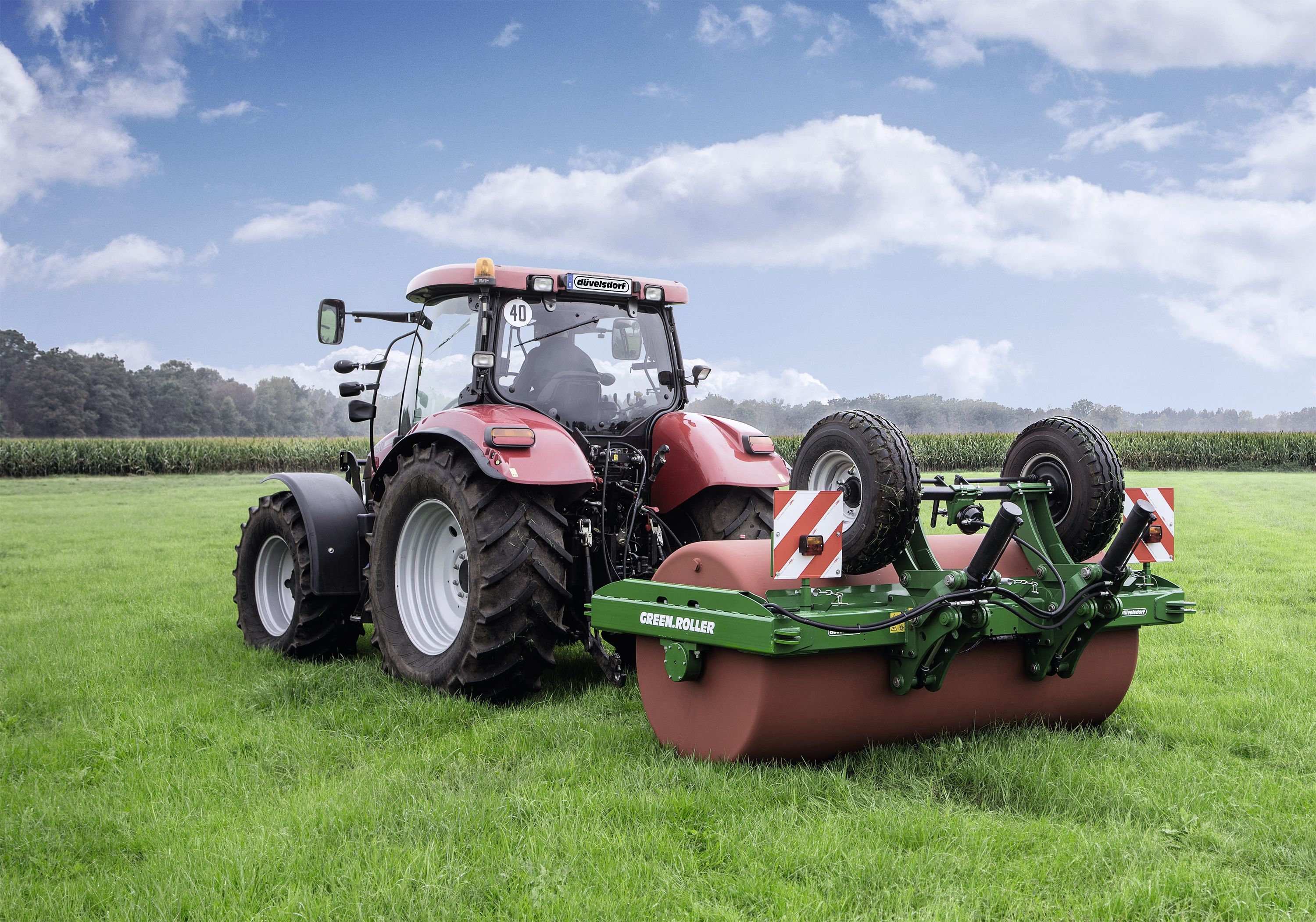 Düvelsdorf Wiesenwalze "Green Roller Classic" 2,70 m, mit Fahrwerk gebremst, Zugdeichsel, 3017275