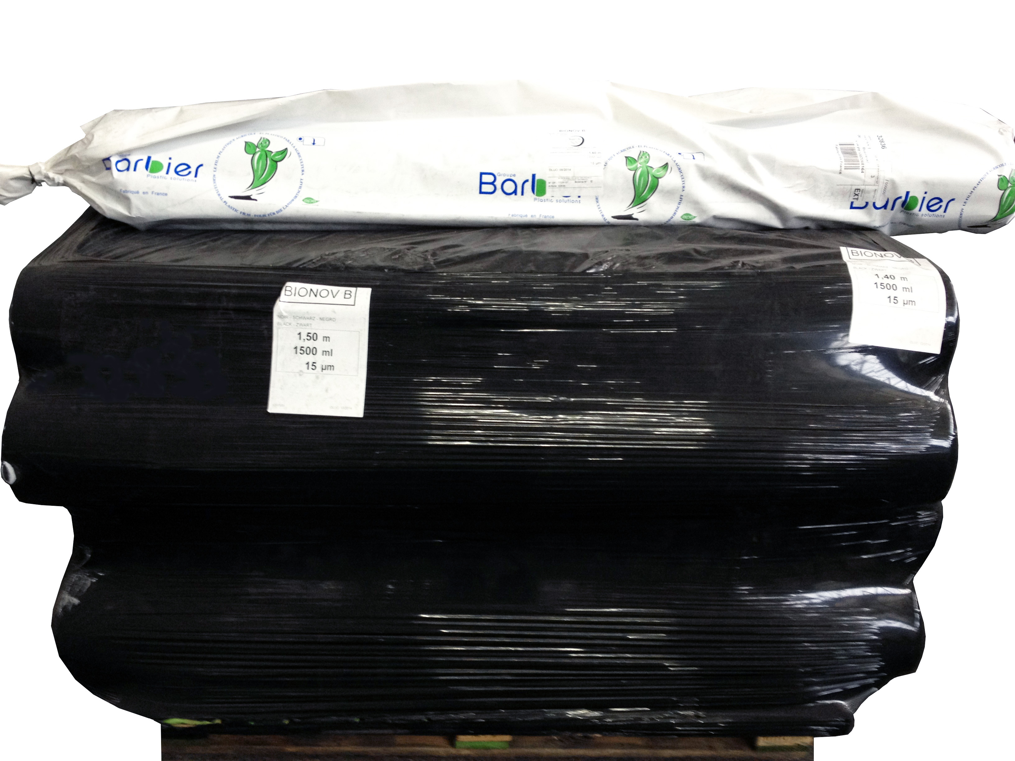 Barbier Biomulchfolie 15 μ B schwarz 1,4 x 1.000 m