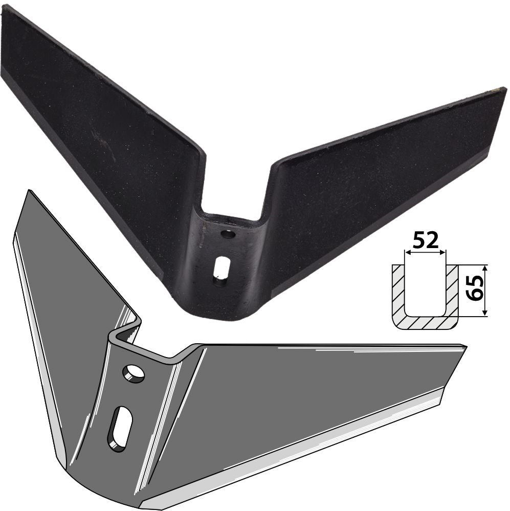 Industriehof Flügelschar 480 mm für Huard, Kuhn, 101.480-45-75-2