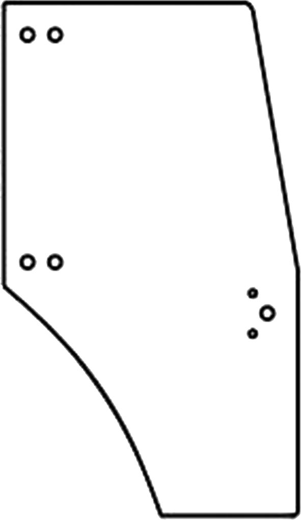 Türscheibe, klar, rechts, für Deutz-Fahr Agrofarm, Agroplus, Kabine Agrofarm; Agroplus