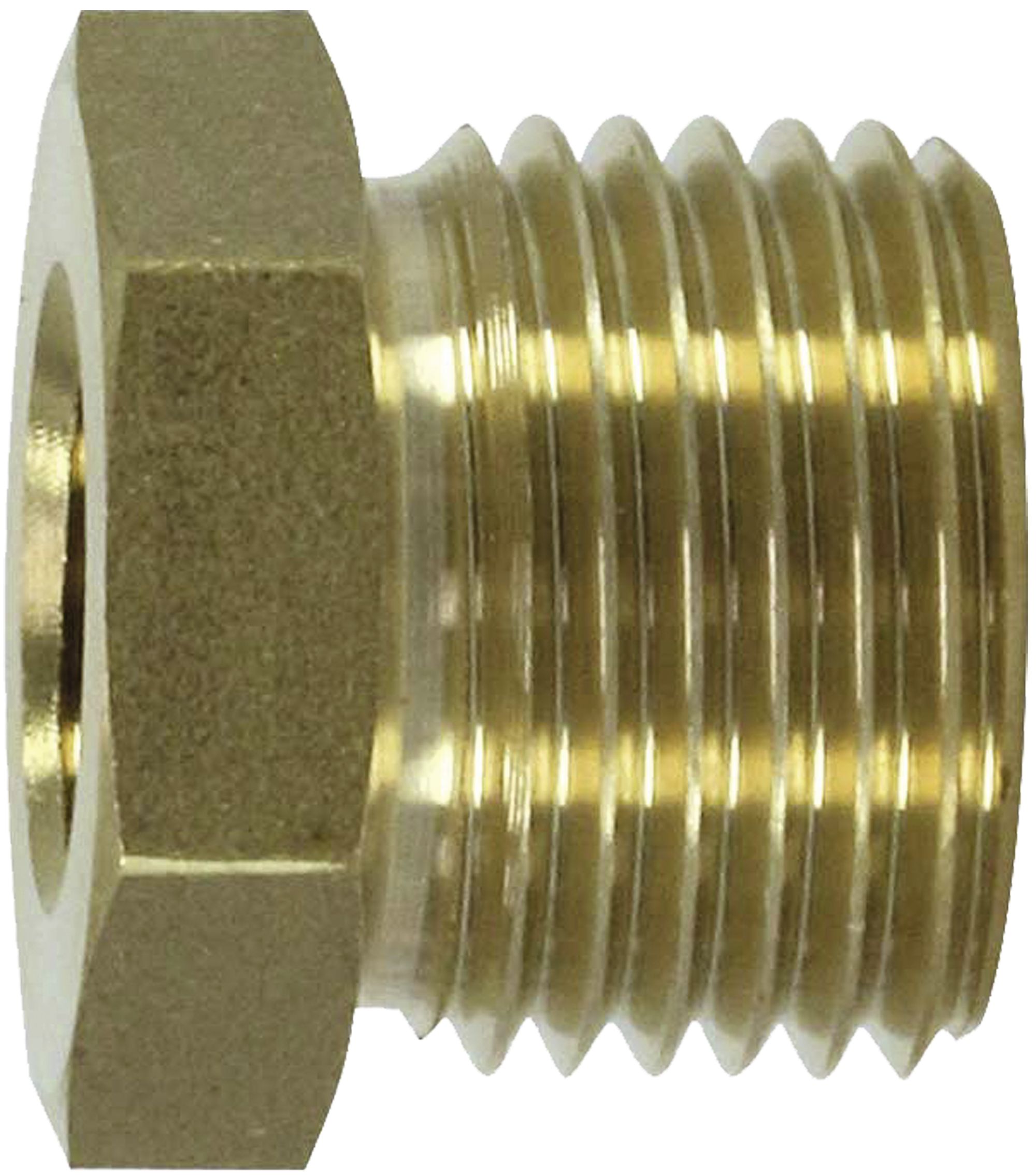 Gewindenippel 1/4" IG; 1/2" AG CuZn (Messing)