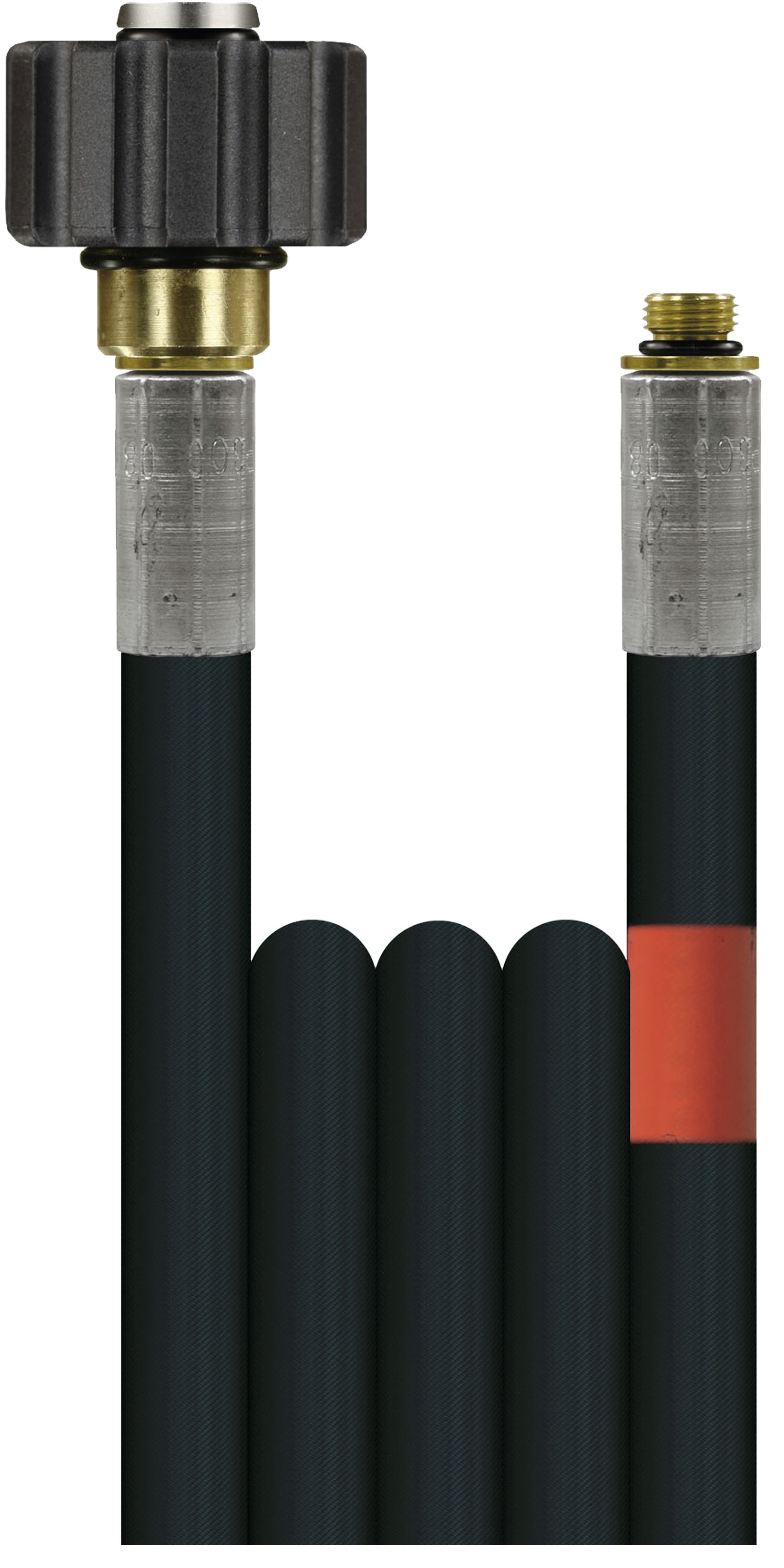 Rohrreinigungsschlauch "Flexy", NW DN 6, 300 bar, 30 m, Handverschraubung M 22 IG; 1/8" AG + O-Ring ohne Düse