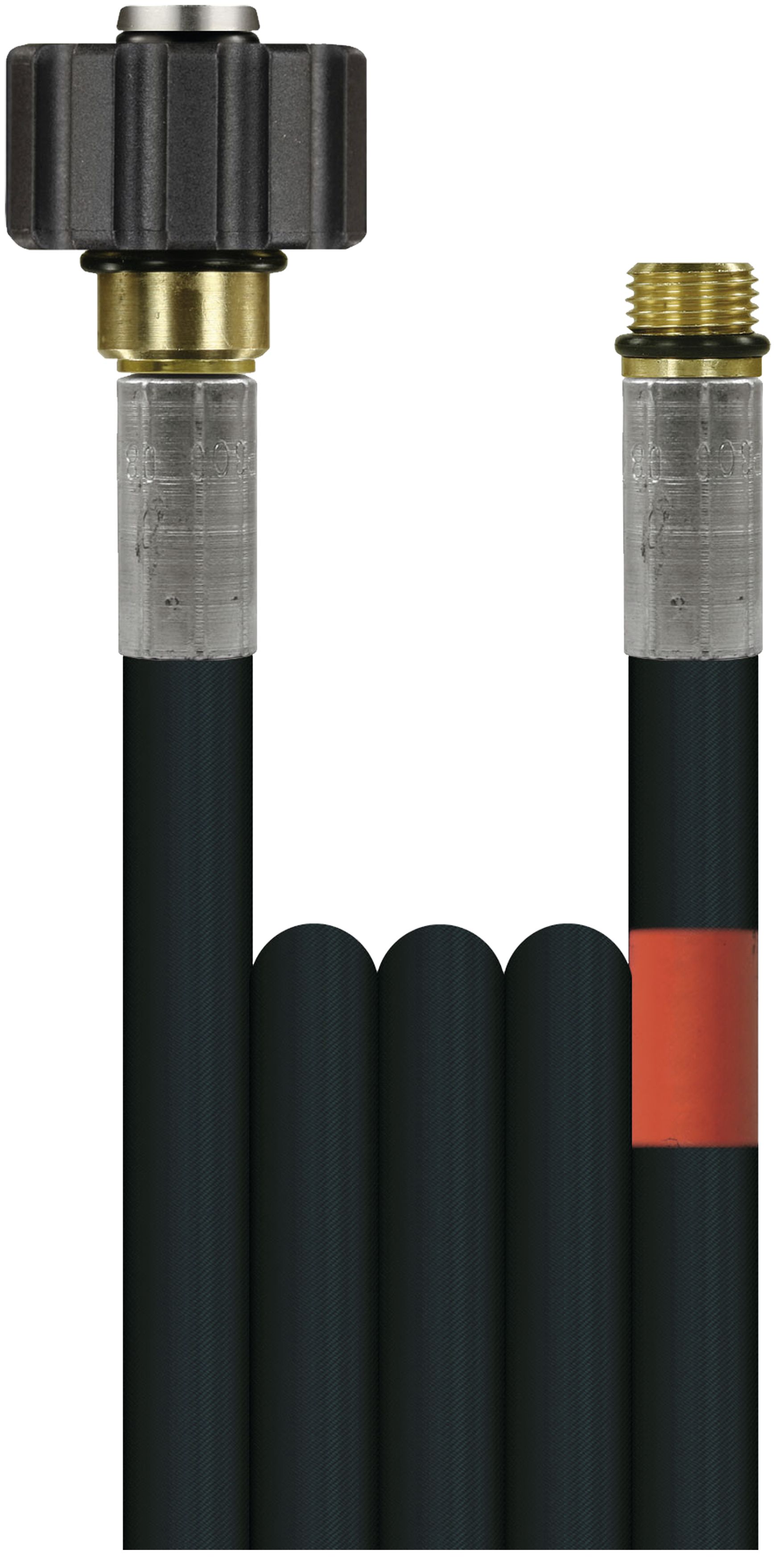 Rohrreinigungsschlauch "Flexy", NW DN 6, 300 bar, 30 m, Handverschraubung M 22 IG; 1/4" AG + O-Ring ohne Düse