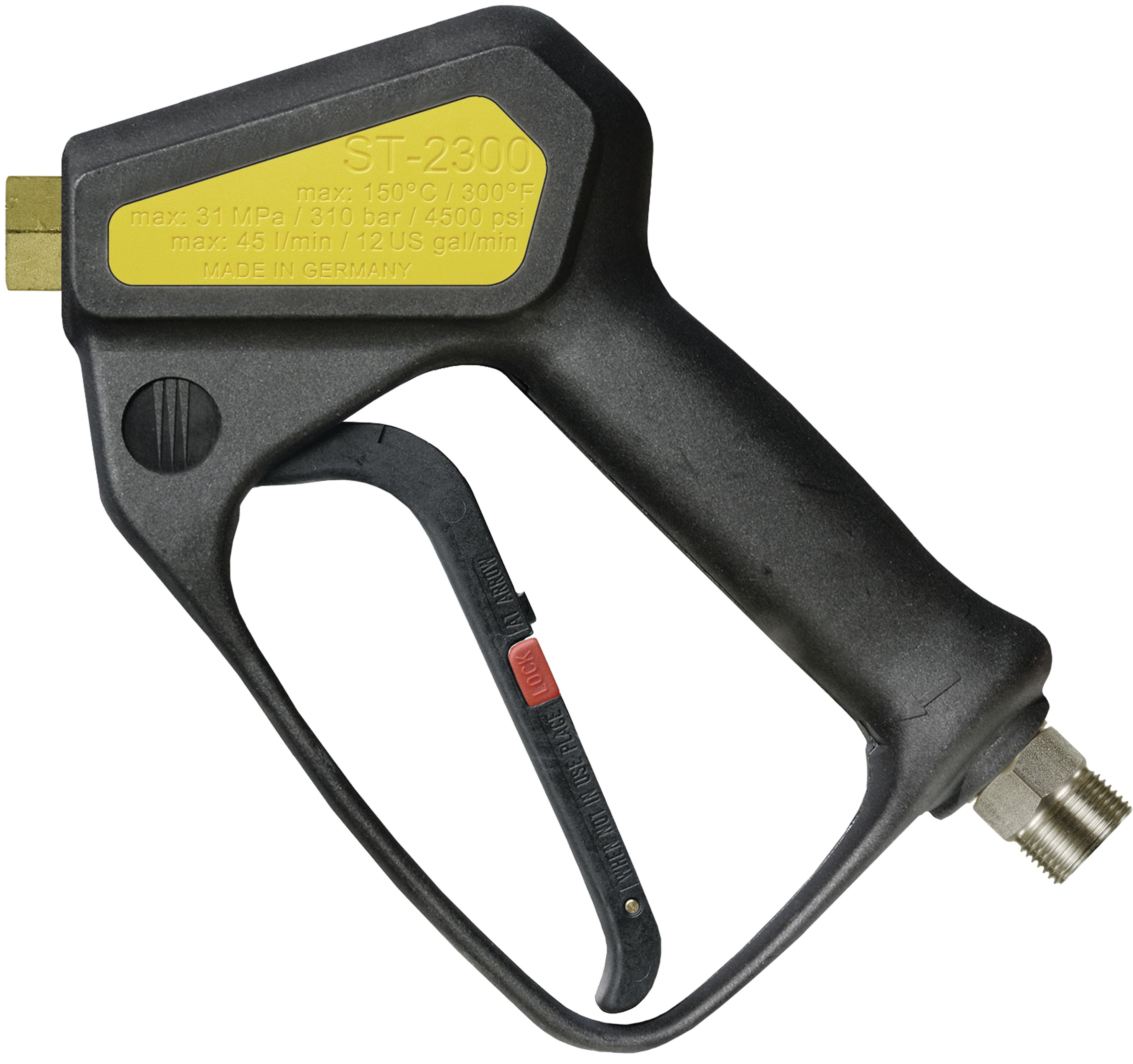 HD-Pistole "ST-2300" Eingang M 22 x 1,5 AG drehbar; Ausgang G 1/4" IG