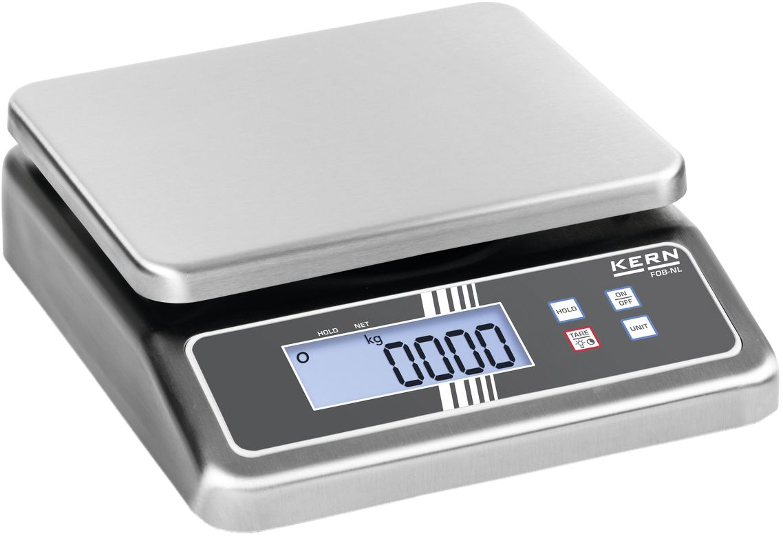 Kern & Sohn Tischwaage "FOB 30K-3NL", Wägebereich 2 g – 16 kg, Einteilung Wägebereich 1: 2 g; Wägebereich 2: 5 g, FOB 30K-3NL