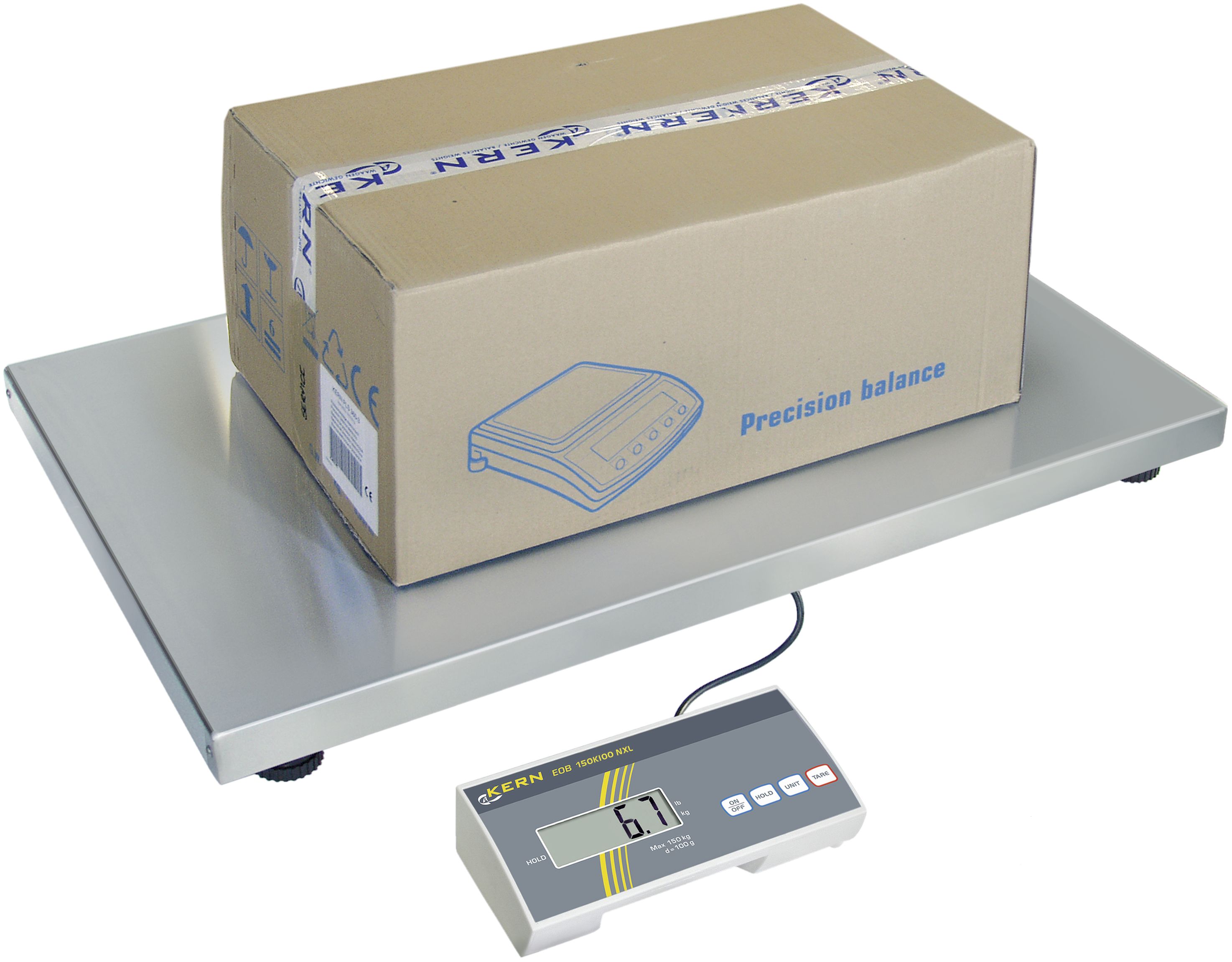 Kern & Sohn Plattformwaage "EOB 300K100XL" 100 g – 300 kg, Wägeplatte B x T x H: 945 x 505 x 65 mm, EOB 300K100XL