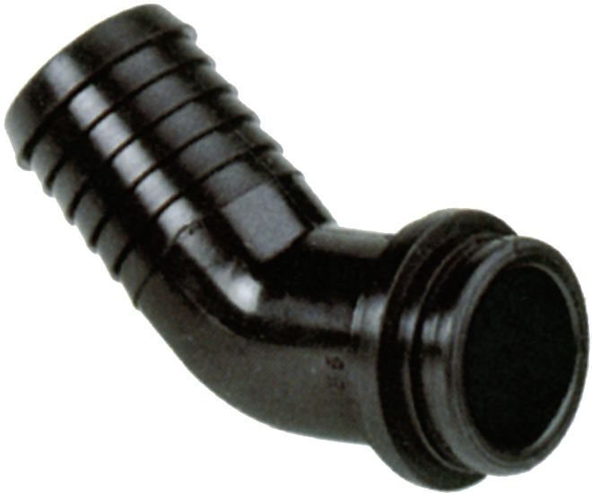 Agrotop Schlauchanschluss G 1 1/4" AG BSP Ø Tülle 32 mm 45 ° gebogen, für Überwurfmutter/O-Ring, 10681
