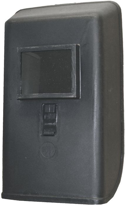 Freisicht-Schutzschild aus PP (Polypropylen), schwarz, Filterkassette 110 x 90 mm, ohne Gläser