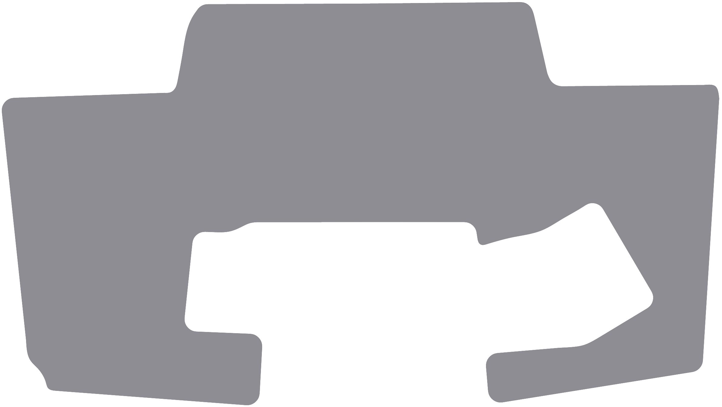 Fußmatte Gummi hellgrau, für Weidemann Lugsteinkabine LK 116-1
