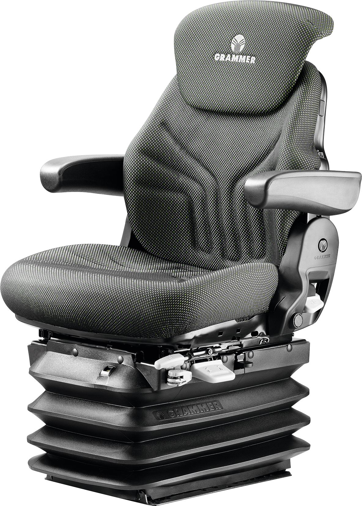 Grammer Traktorsitz "Maximo Comfort", luftgefedert, Stoff, anthrazit/grün/silber