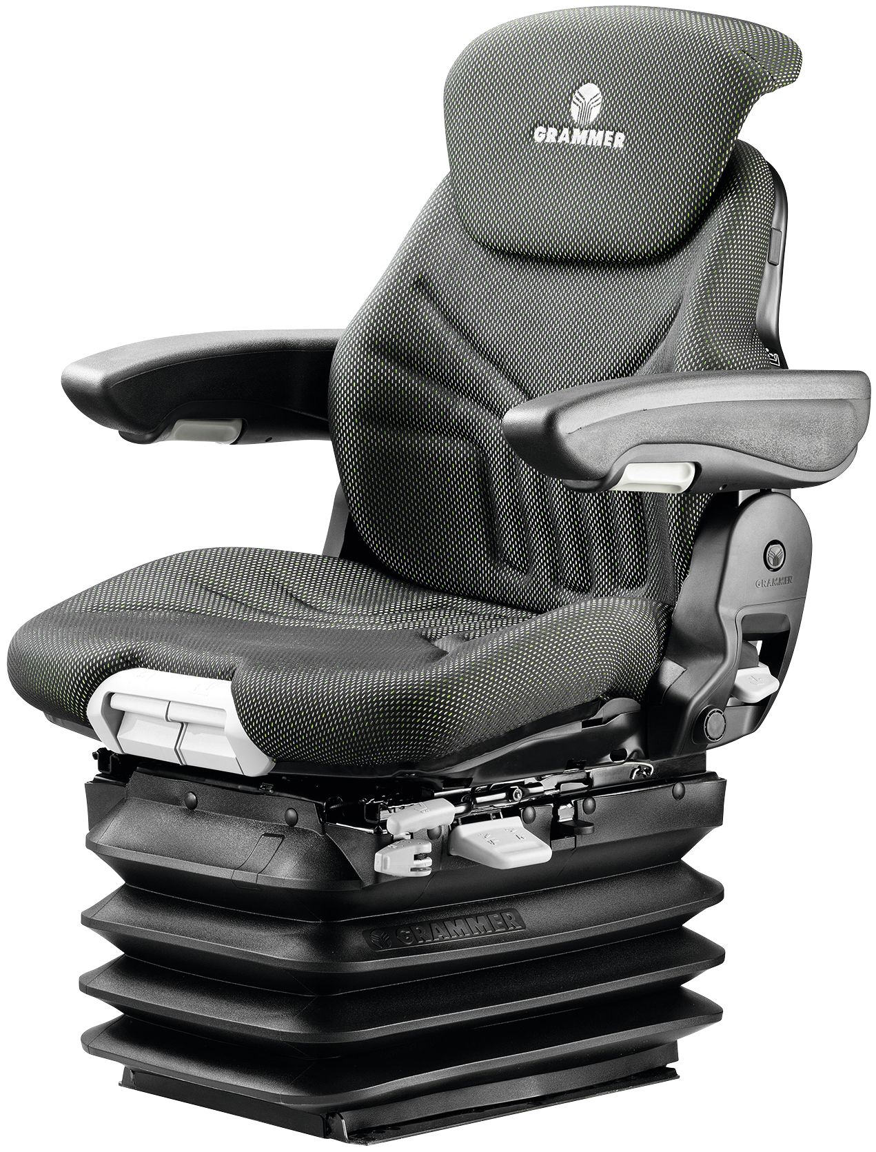 Grammer Traktorsitz "Maximo Comfort Plus", ohne Sitzheizung, luftgefedert, Stoff, anthrazit/grün/silber