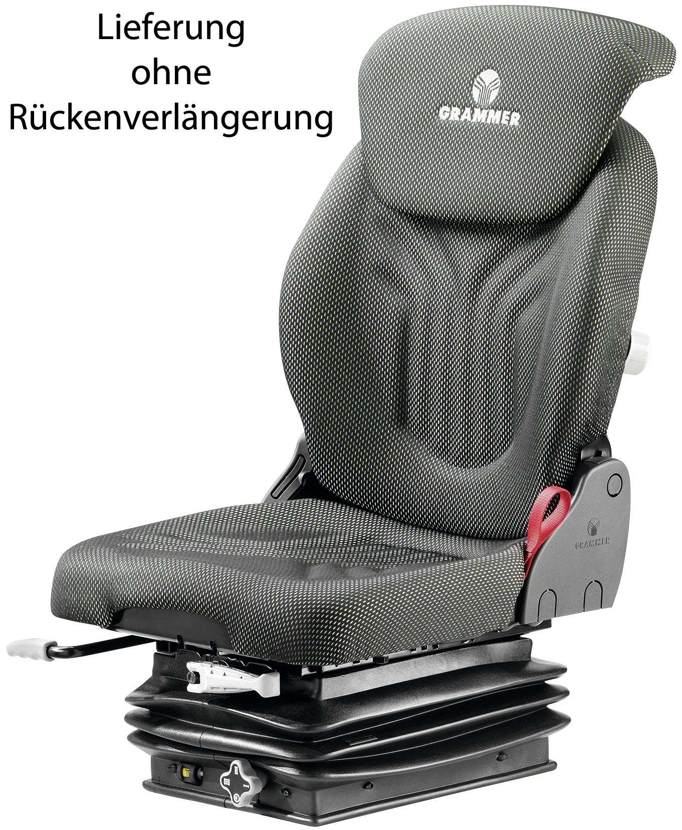 Grammer Traktorsitz "Compacto Basic S", mechanisch gefedert, Stoff, anthrazit/grün/silber