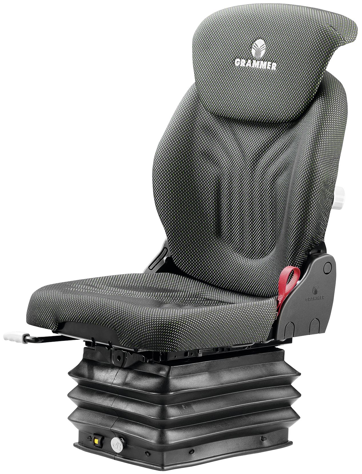 Grammer Traktorsitz "Compacto Comfort S", luftgefedert, Stoff, anthrazit/grün/silber