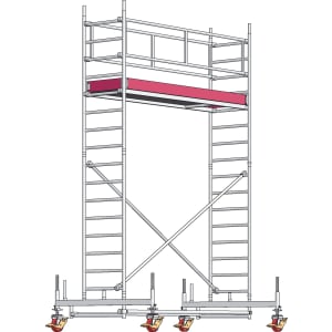 Layher UNI Standard Alu-Fahrgerüst P2 Arbeitshöhe 5,35 m