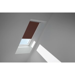 VELUX Dachfenster Rollo Verdunkelungsrollo DKL P08 4559SWL rehbraun, Schiene weiß 94x140cm