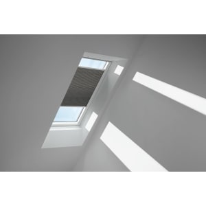 VELUX Wabenplissee FHC CK02 1047SWL graphit, Schiene weiß 55x78cm