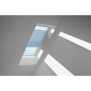 VELUX Wabenplissee FHC F06 1169SWL gletscherblau, Schiene weiß 66x118cm