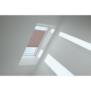 VELUX Plissee FHL C02 1276SWL mokka gepunktet, Schiene weiß 55x78cm