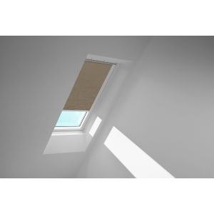 VELUX Dachfenster Rollo RFL U08 4163SWL nougat, Schiene weiß 134x140cm