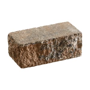 casafino Gartenmauer Beton Bruchsteinmauer muschelkalk-nuanciert, Endelement-Abdeckstein, 30 x 15 x 12 cm